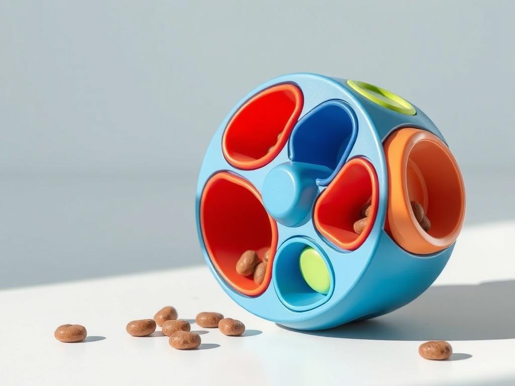 A realistic high resolution of an interactive dog puzzle toy